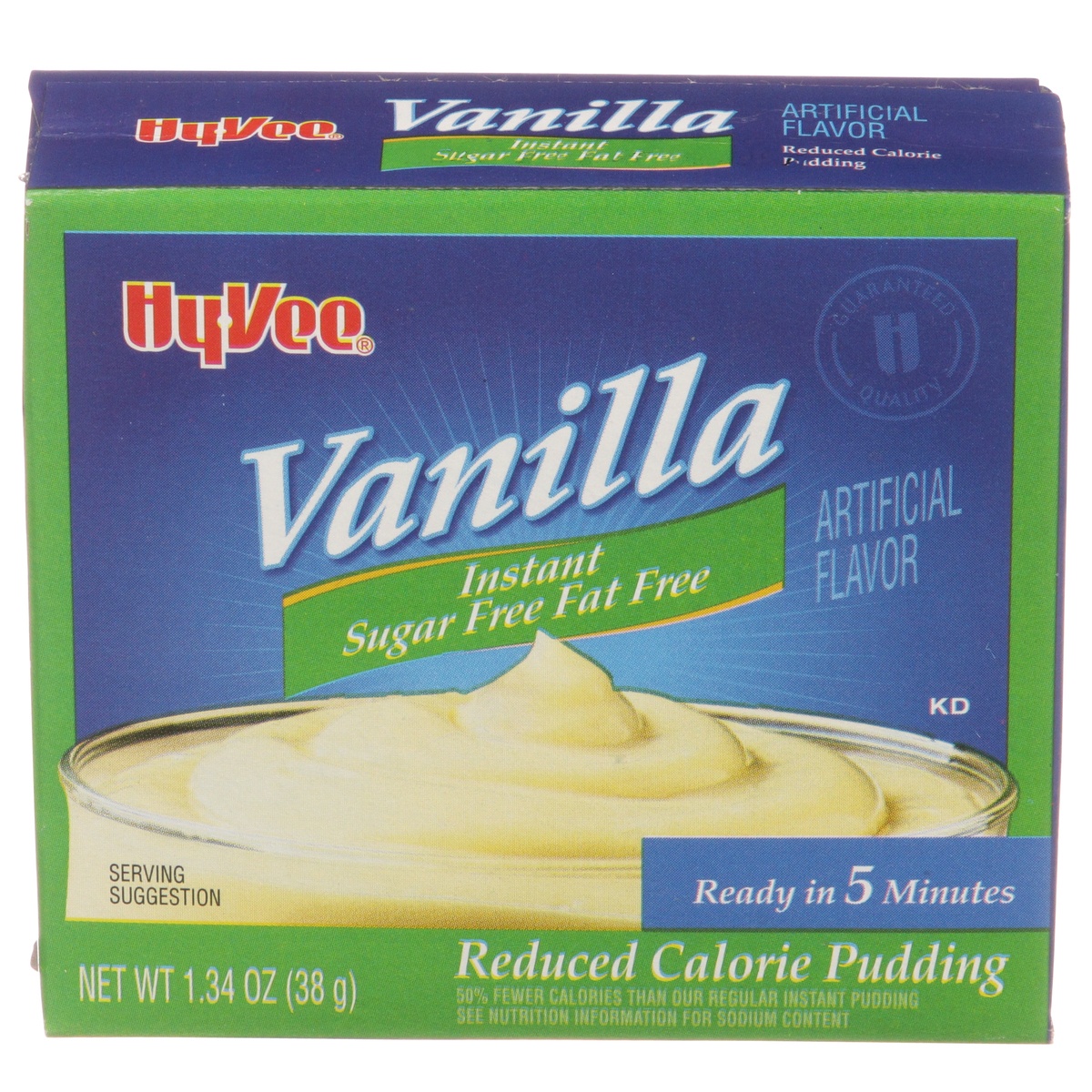 slide 1 of 1, Hy-vee Vanilla Reduced Calorie Instant Pudding, 1.34 oz