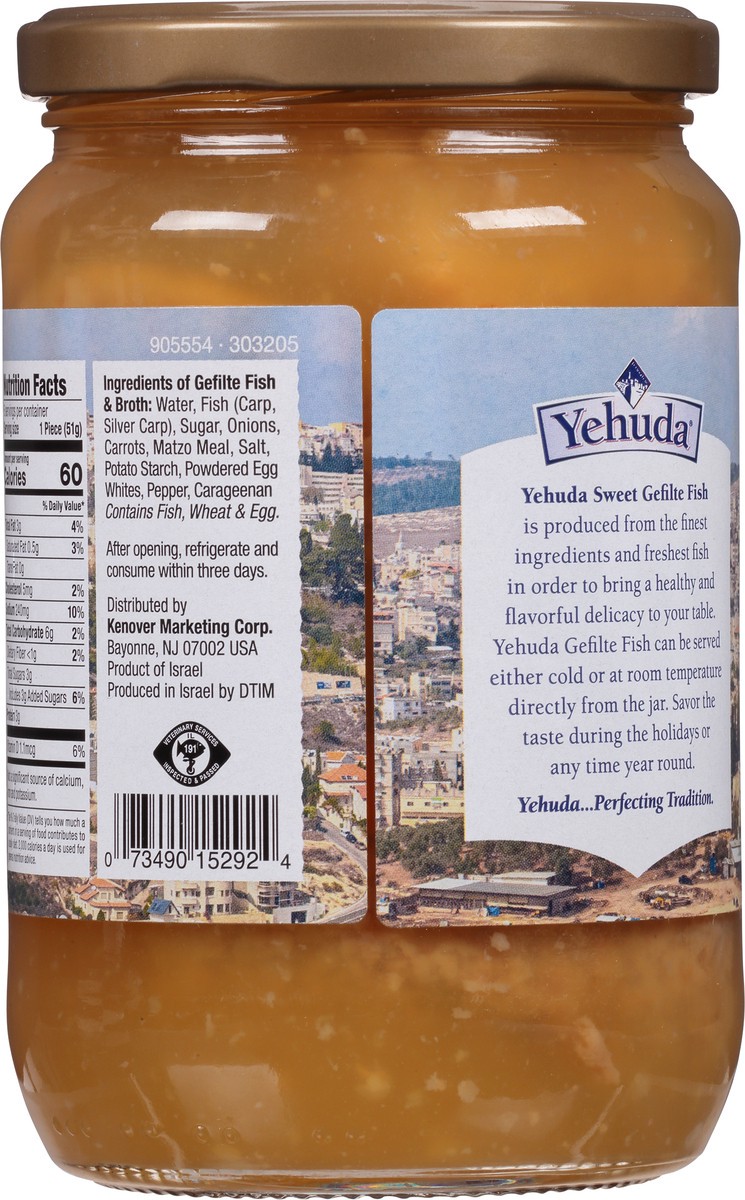 slide 5 of 12, Yehuda Sweet Gefilte Fish 24 oz, 24 oz