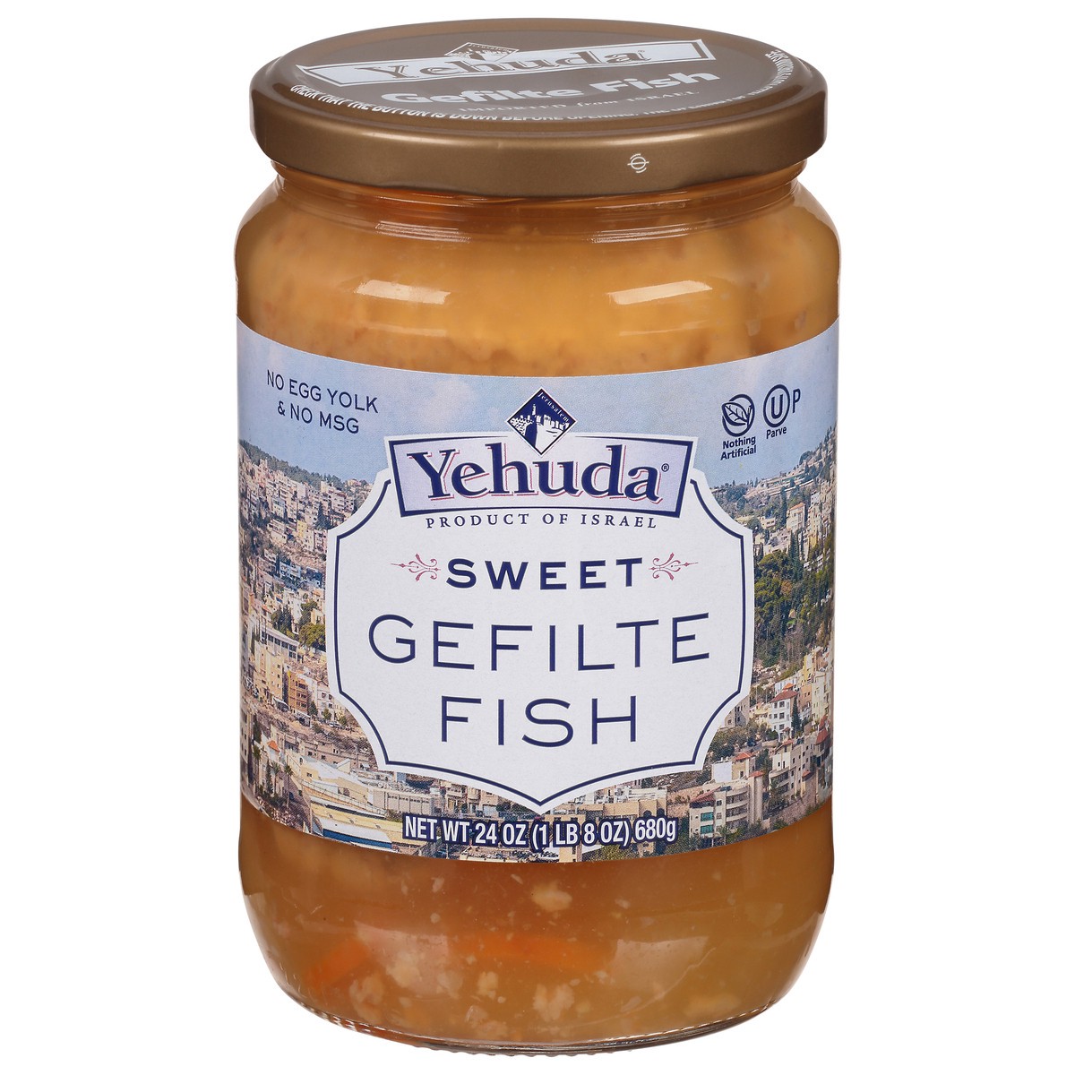 slide 1 of 12, Yehuda Sweet Gefilte Fish 24 oz, 24 oz