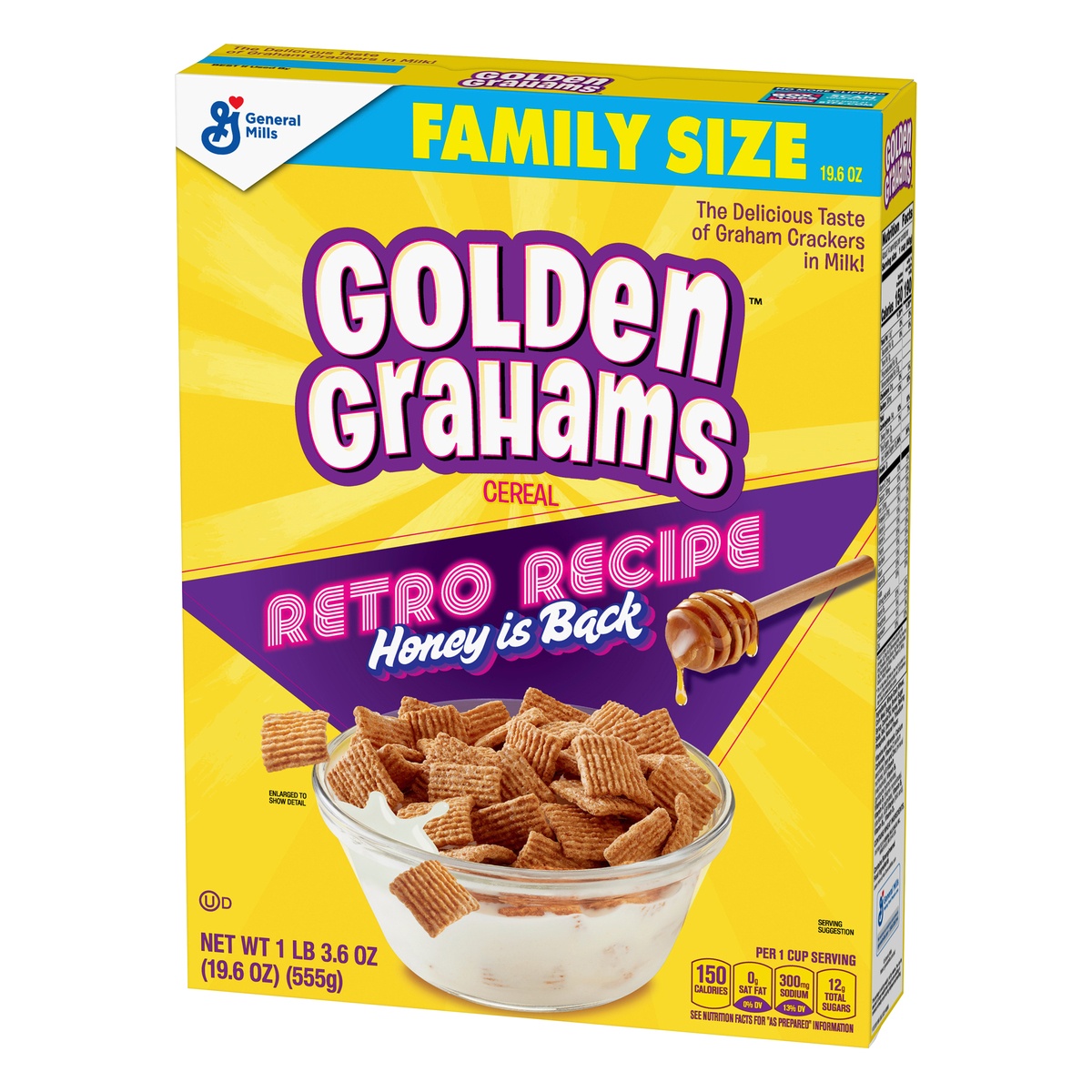 slide 3 of 10, Golden Grahams Family Size Cereal, 19.6 oz