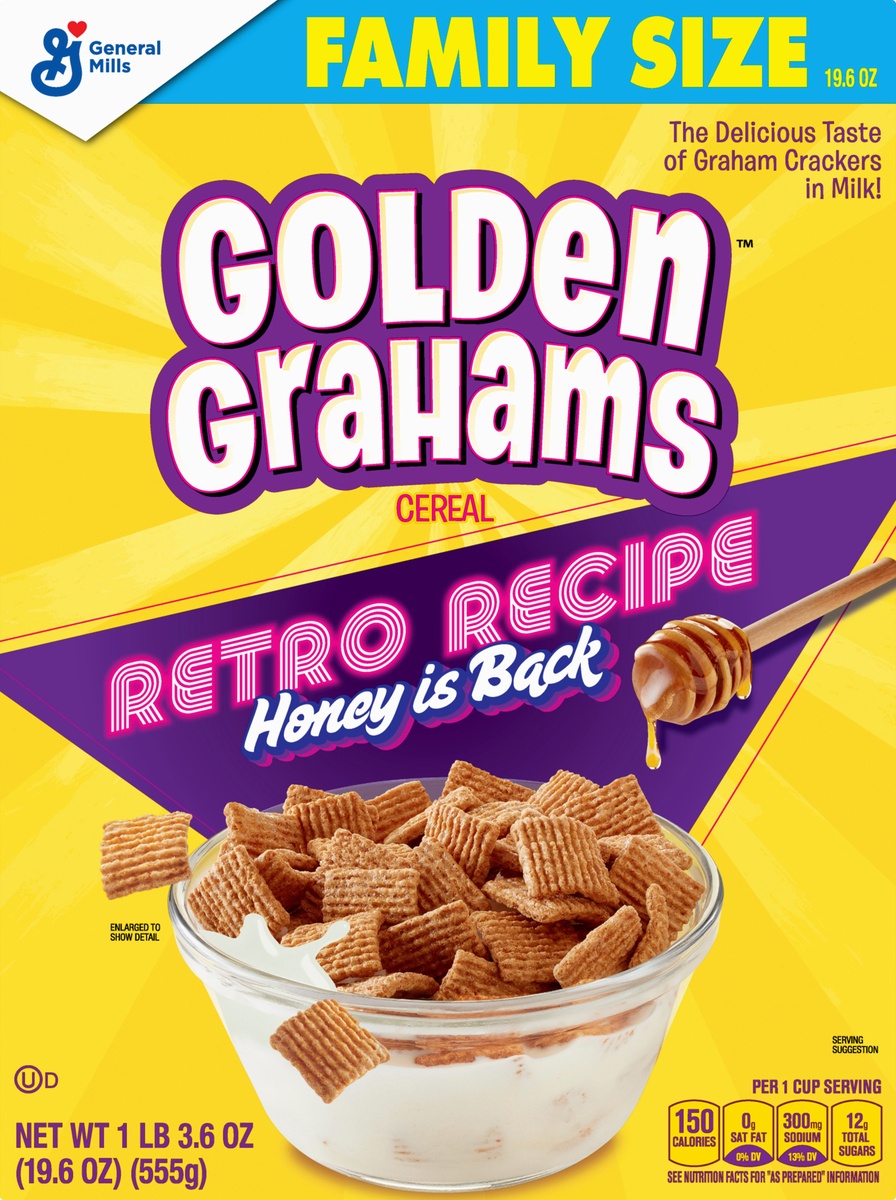 slide 9 of 10, Golden Grahams Family Size Cereal, 19.6 oz