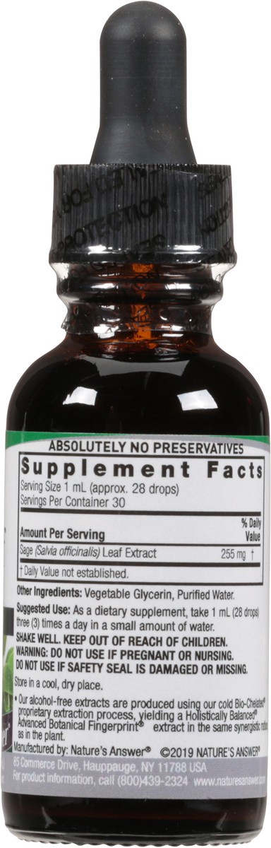 slide 2 of 12, Nature's Answer 1000 mg Sage Leaf Extract 1 fl oz, 1 fl oz