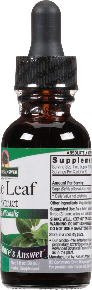 slide 3 of 12, Nature's Answer 1000 mg Sage Leaf Extract 1 fl oz, 1 fl oz