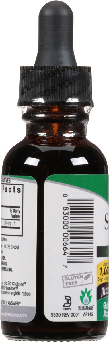 slide 9 of 12, Nature's Answer 1000 mg Sage Leaf Extract 1 fl oz, 1 fl oz