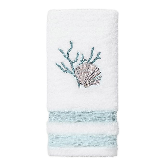 slide 1 of 1, Avanti Coastal Terrazzo Fingertip Towel - White, 1 ct