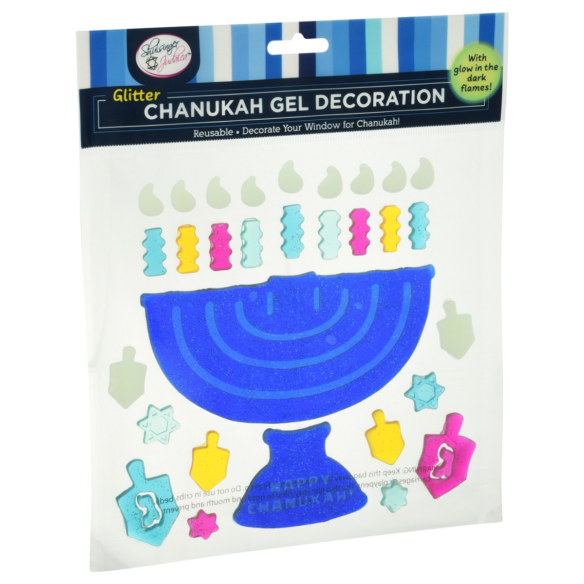 slide 4 of 9, Rite Lite Glitter Chanukah Gel Decoration 1 ea Bag, 1 ct