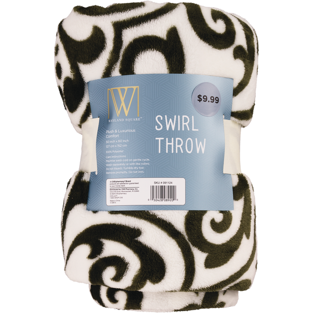 slide 1 of 1, Fall Fest Flannel Throw Blanket, Printed Green, 1 ct