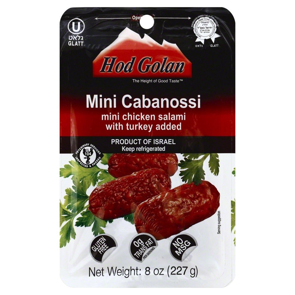 slide 1 of 3, Hod Golan Mini Chicken Salami Cabanossi With Turkey, 8 oz