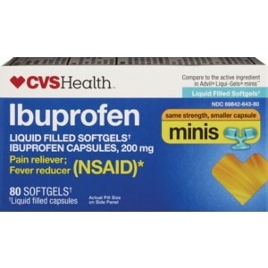 slide 1 of 1, CVS Health Ibuprofen Minis 200Mg Softgels 80Ct, 1 ct