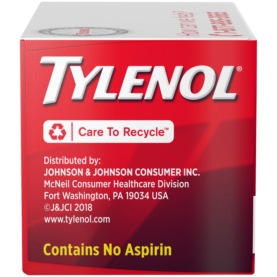slide 4 of 6, Tylenol Extra Strength Pain Relief Coated Tablets for Adults, 500mg Acetaminophen Pain Reliever and Fever Reducer per Tablet for Minor Aches, Pains, and Headaches, 100 ct