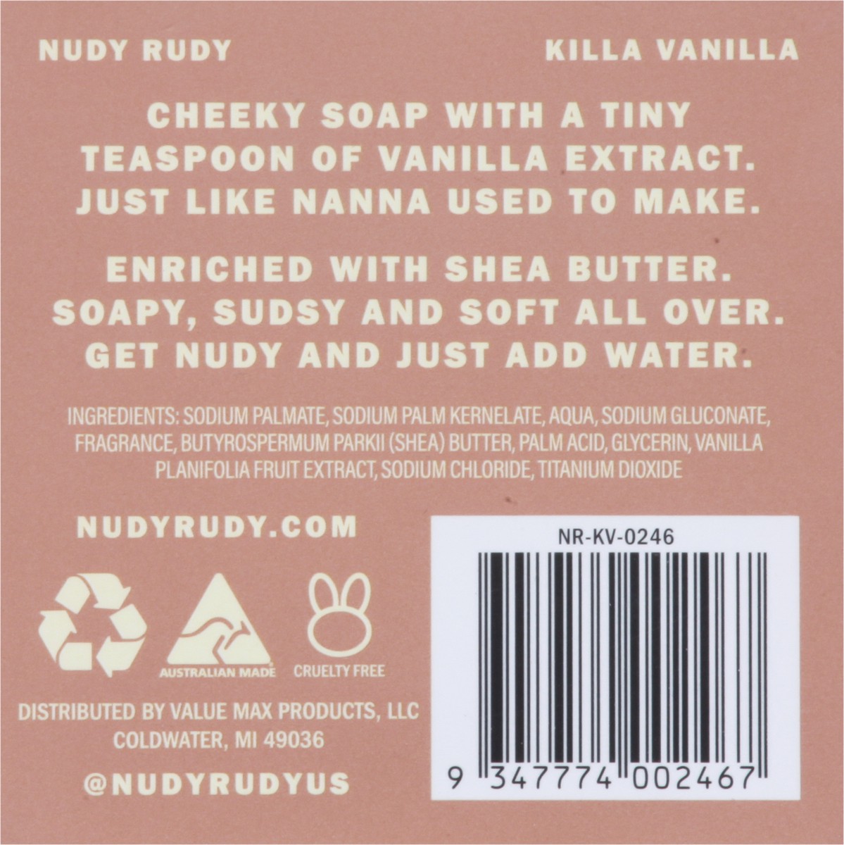 slide 6 of 9, Nudy Rudy Plant Oil Soap, Killa Vanilla, 4.2 oz