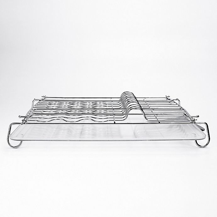 slide 3 of 4, OXO Good Grips Folding Stainless Steel Dish Rack, 1 ct