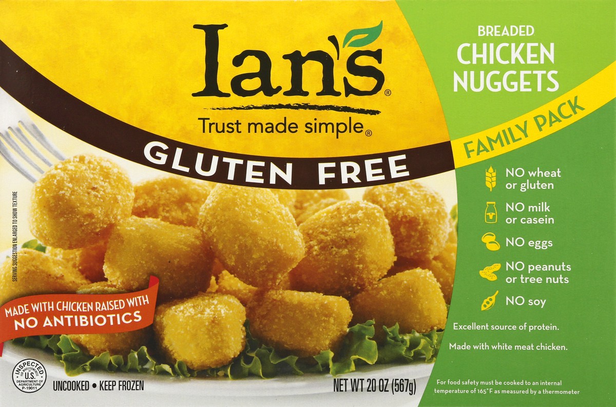 slide 1 of 33, Ian's Family Pack Gluten Free Breaded Chicken Nuggets 20 oz, 20 oz