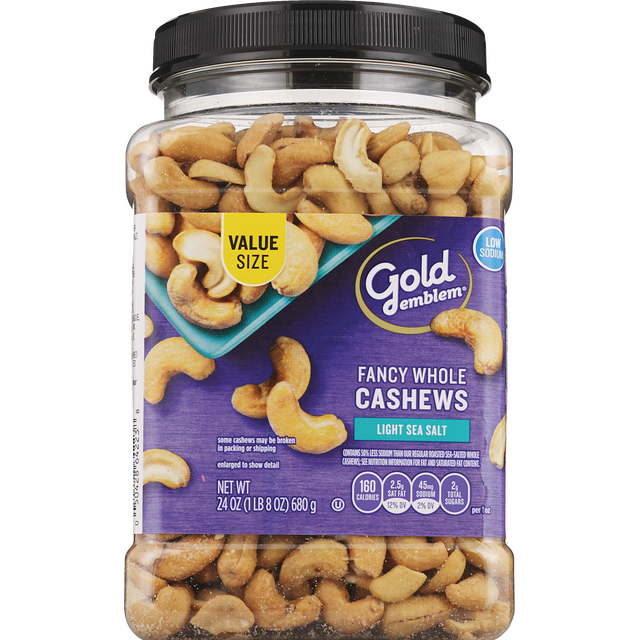 slide 1 of 1, GE Lightly Salted Whole Cashew, 1 ct