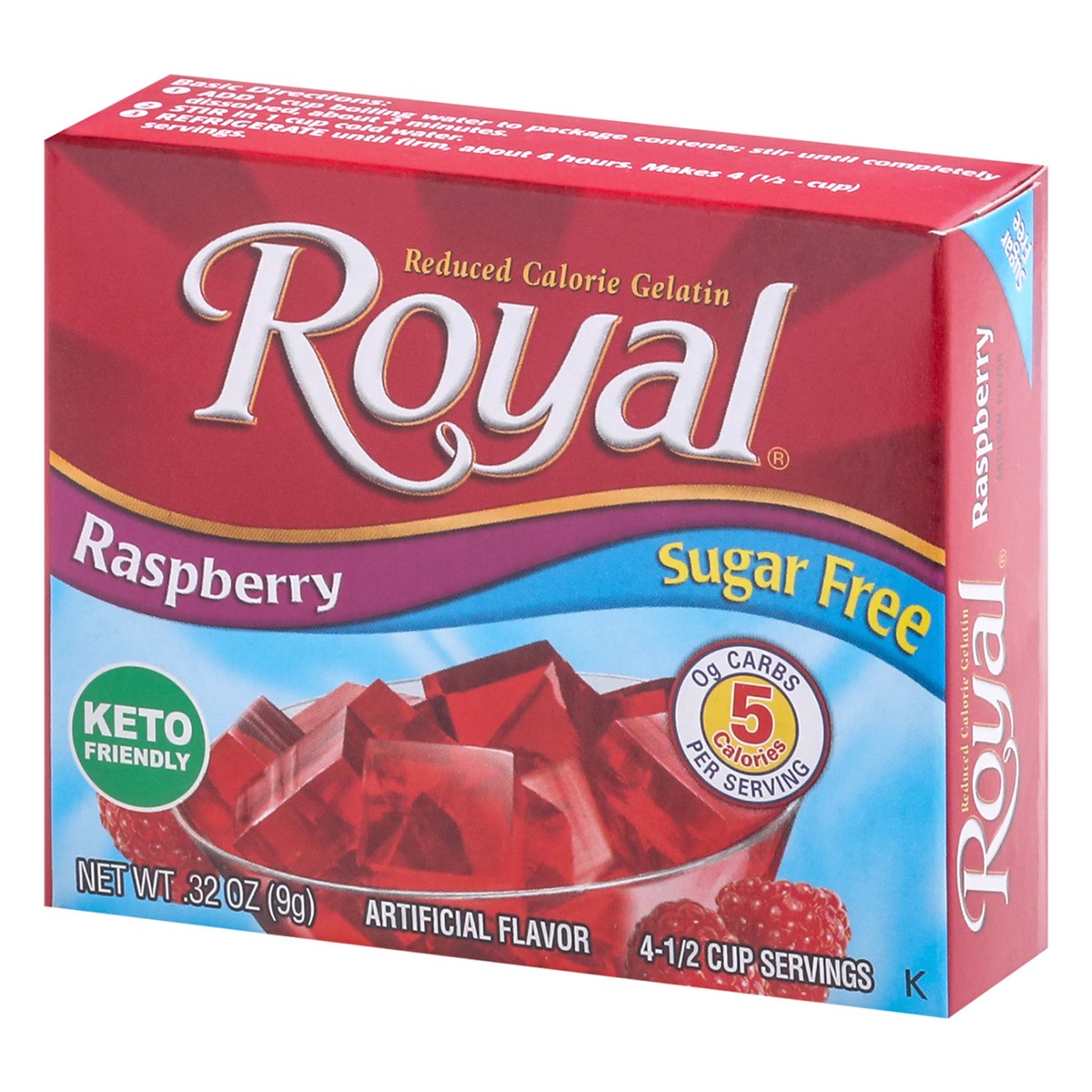 slide 8 of 13, Royal Sugar Free Raspberry Gelatin 0.32 oz, 0.32 oz