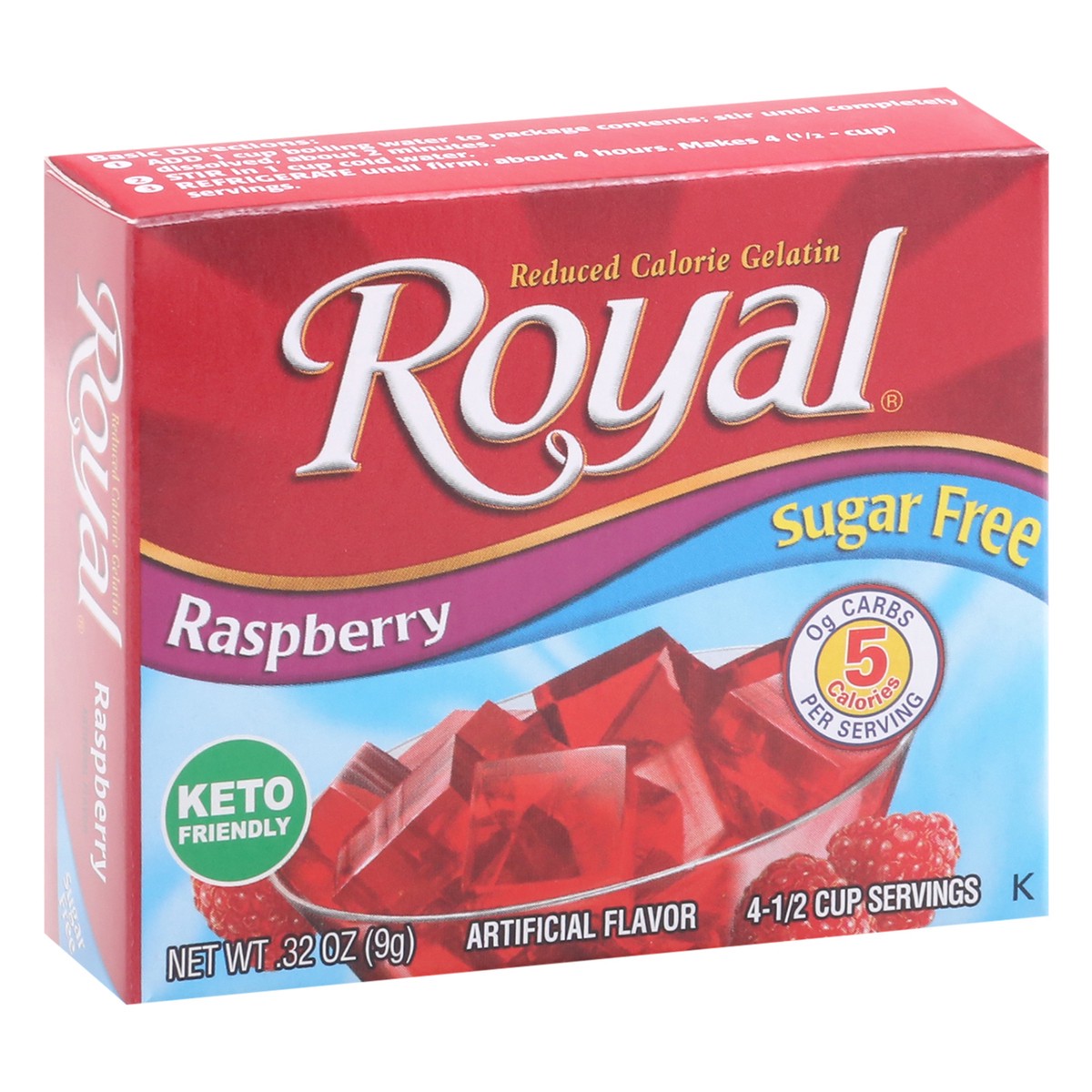 slide 12 of 13, Royal Sugar Free Raspberry Gelatin 0.32 oz, 0.32 oz