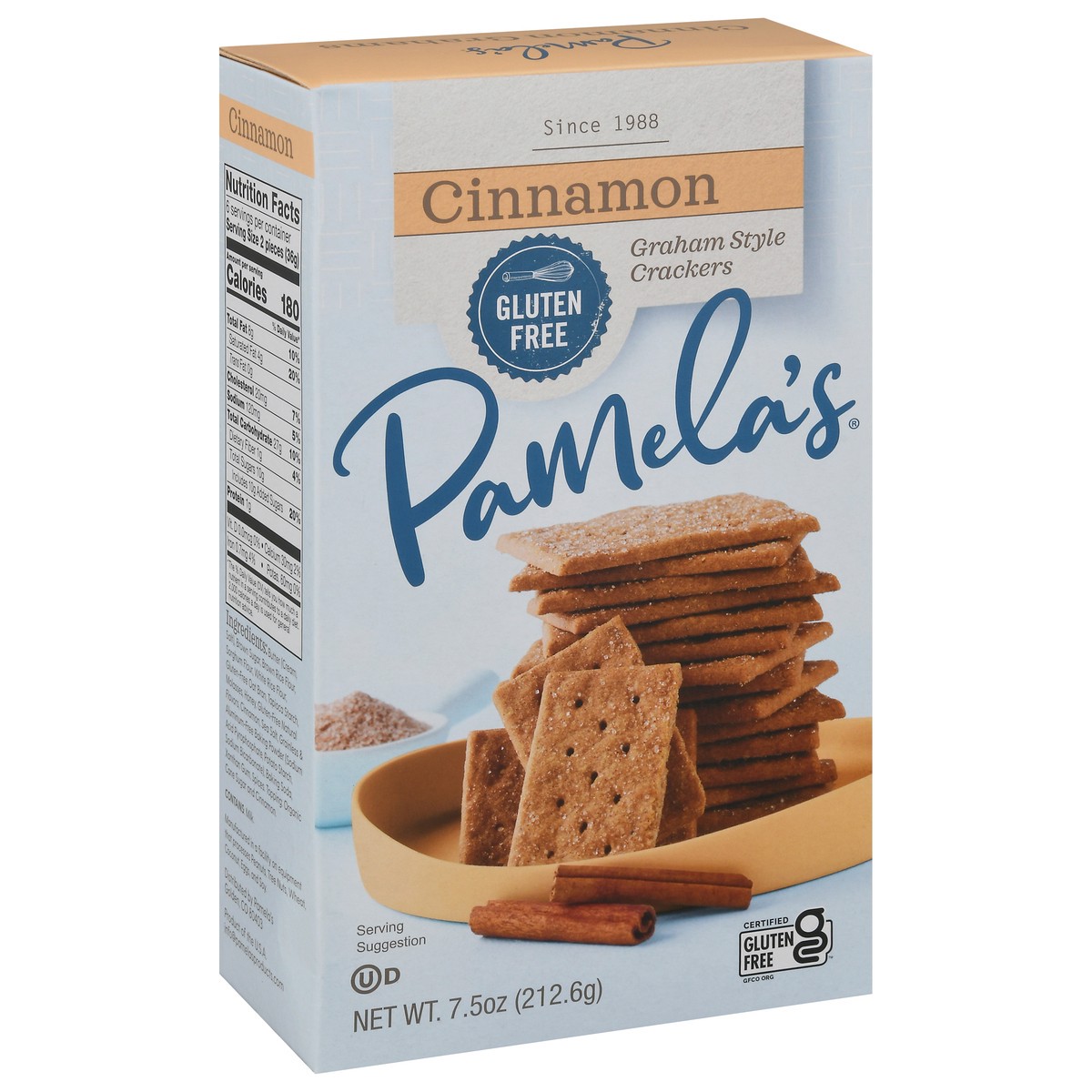 slide 9 of 9, Pamela's Gluten Free Cinnamon Graham Style Crackers, 7.5 oz