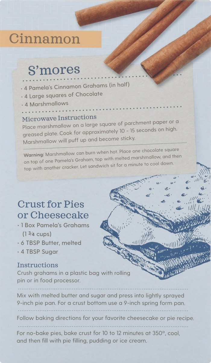 slide 3 of 9, Pamela's Gluten Free Cinnamon Graham Style Crackers, 7.5 oz