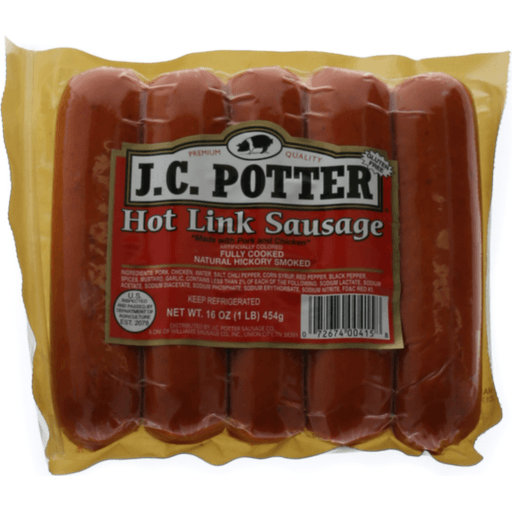 slide 1 of 1, J.C. Potter Hot Links, 16 oz