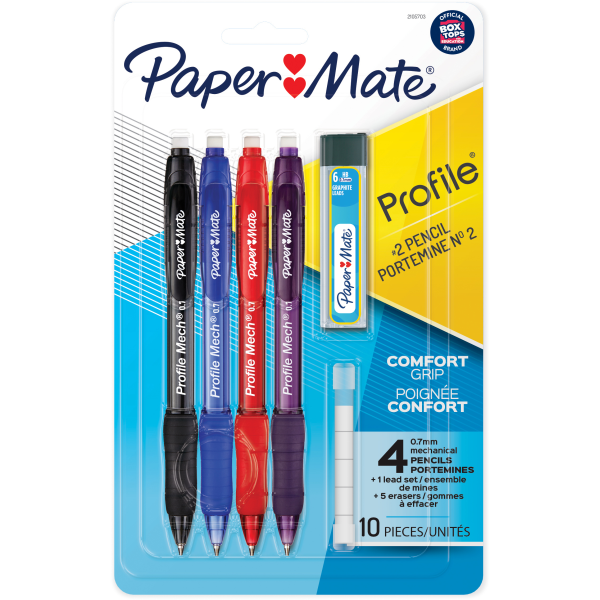 slide 1 of 3, Paper Mate Profile Mechanical Pencils - Assorted, 4 ct