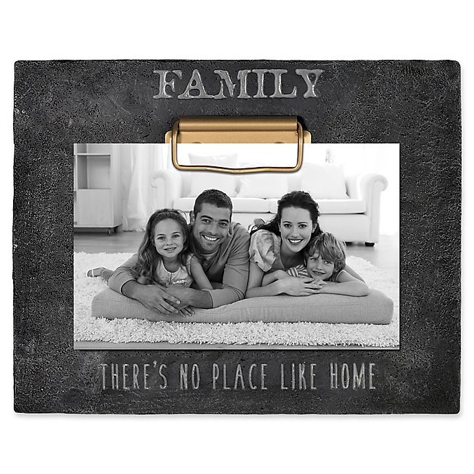 slide 1 of 1, Grasslands Road No Place Like Home'' Cement Clip Picture Frame - Black'', 4 in x 6 in