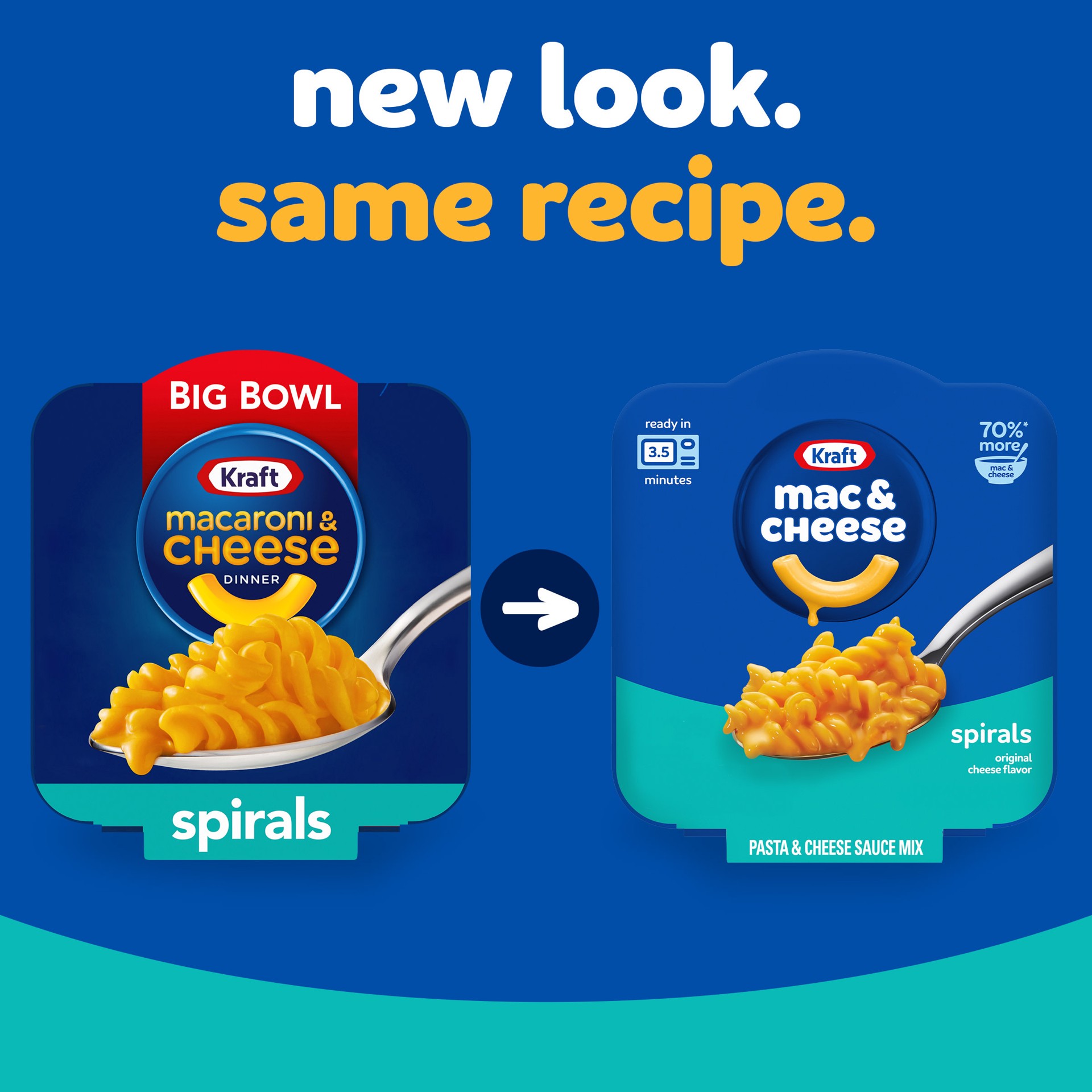 slide 5 of 5, Kraft Spirals Original Mac & Cheese Big Bowl Dinner, 3.5 oz Tray, 3.5 oz