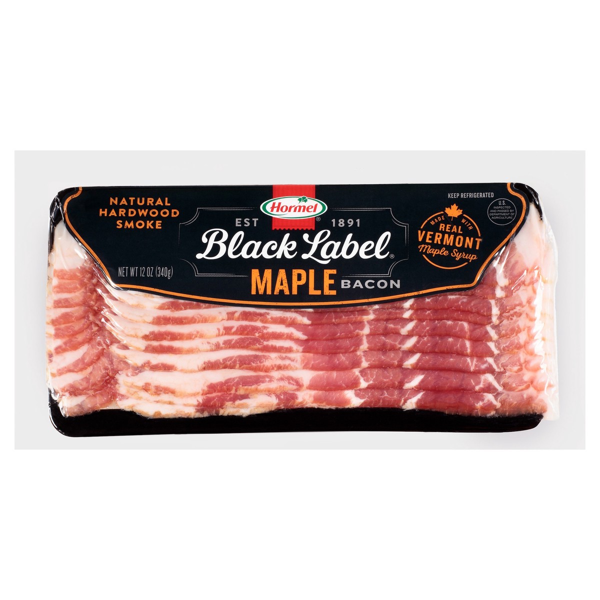 slide 1 of 7, Hormel Black Label Maple Bacon, 12 oz, 12 oz