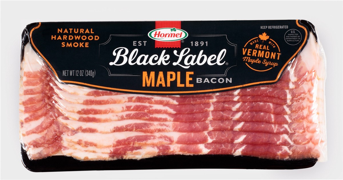 slide 1 of 7, Hormel Black Label Maple Bacon, 12 oz, 12 oz