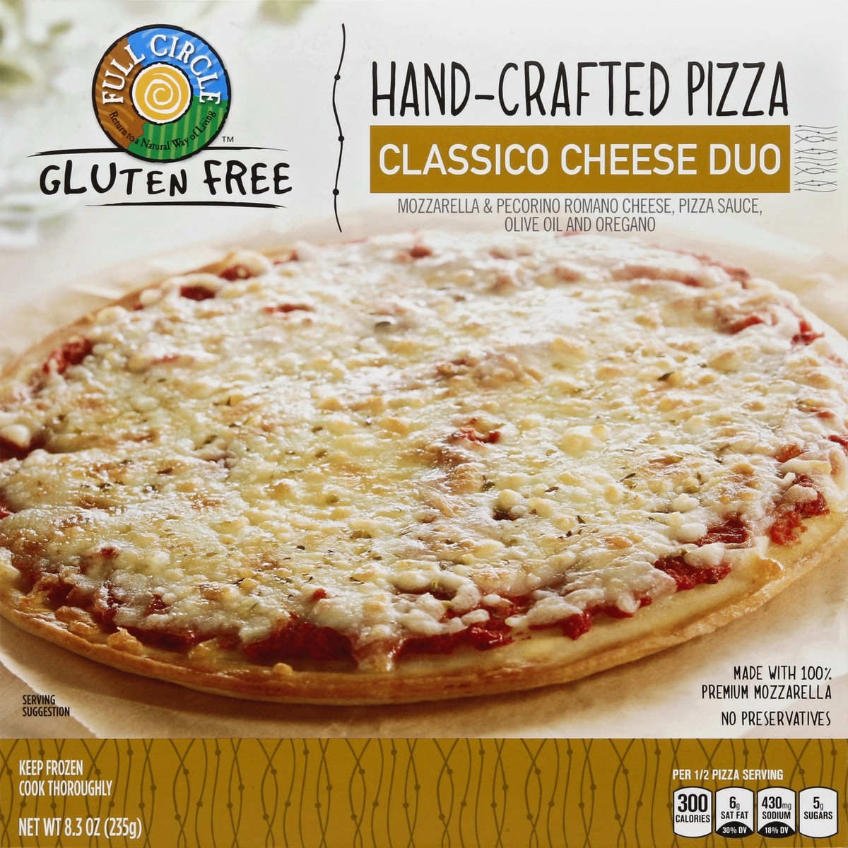 slide 4 of 6, Full Circle Market Pizza Handcrafted Classico Cheese Duo, 8.3 oz