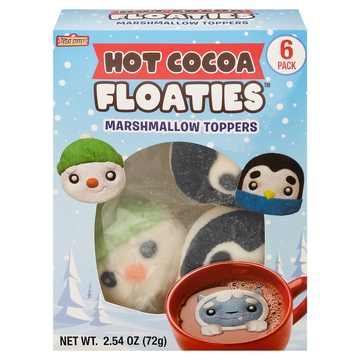 slide 6 of 13, Treat Street Floaties Hot Cocoa Marshmallow Toppers 6 Pack 6 ea, 6 ct