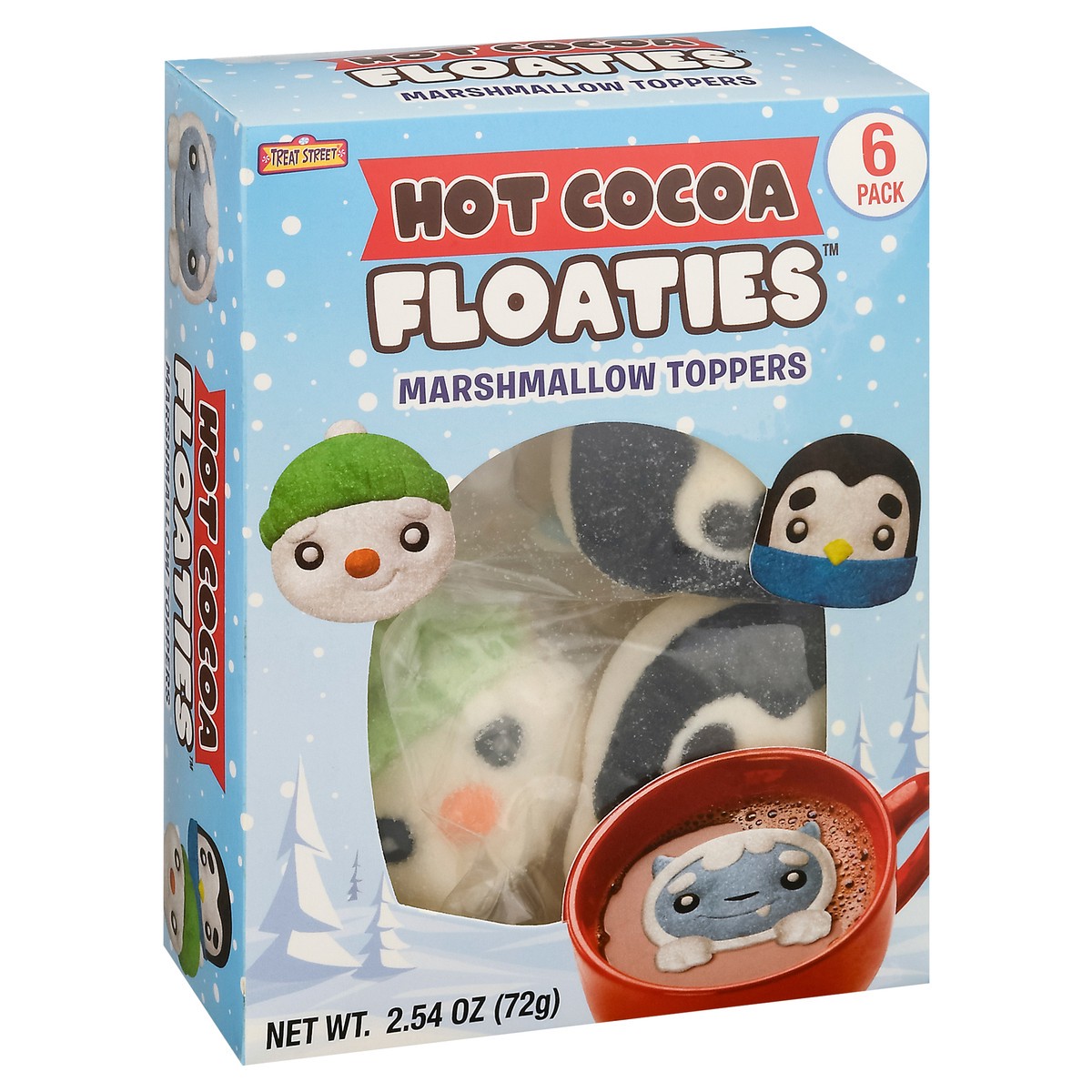 slide 7 of 13, Treat Street Floaties Hot Cocoa Marshmallow Toppers 6 Pack 6 ea, 6 ct