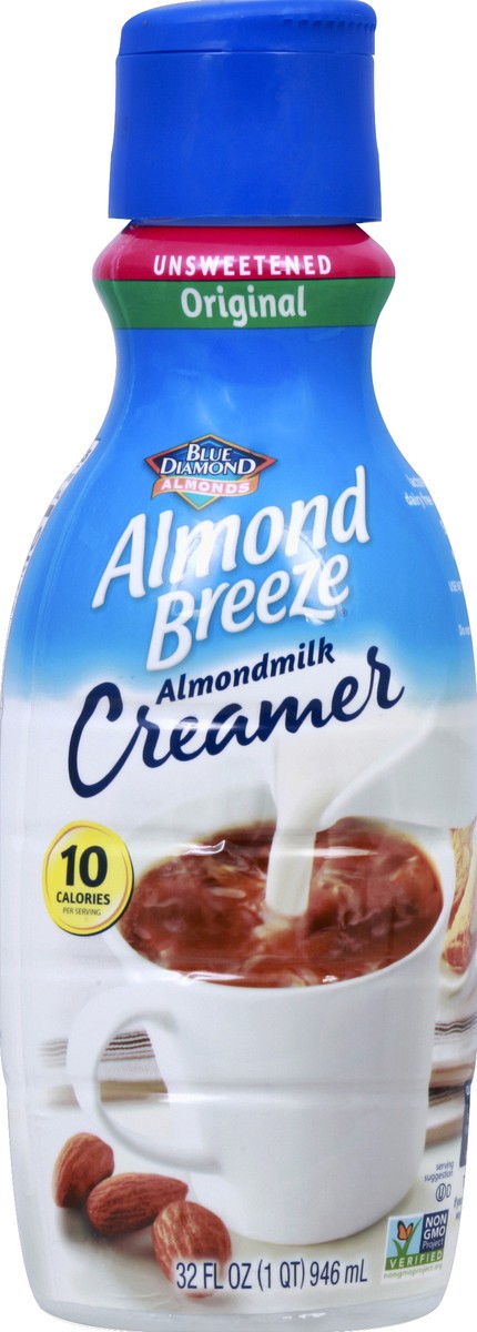 slide 5 of 6, Blue Diamond Almond Breeze Unsweetened Original Almondmilk Creamer, 32 fl oz