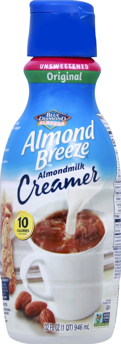slide 6 of 6, Blue Diamond Almond Breeze Unsweetened Original Almondmilk Creamer, 32 fl oz