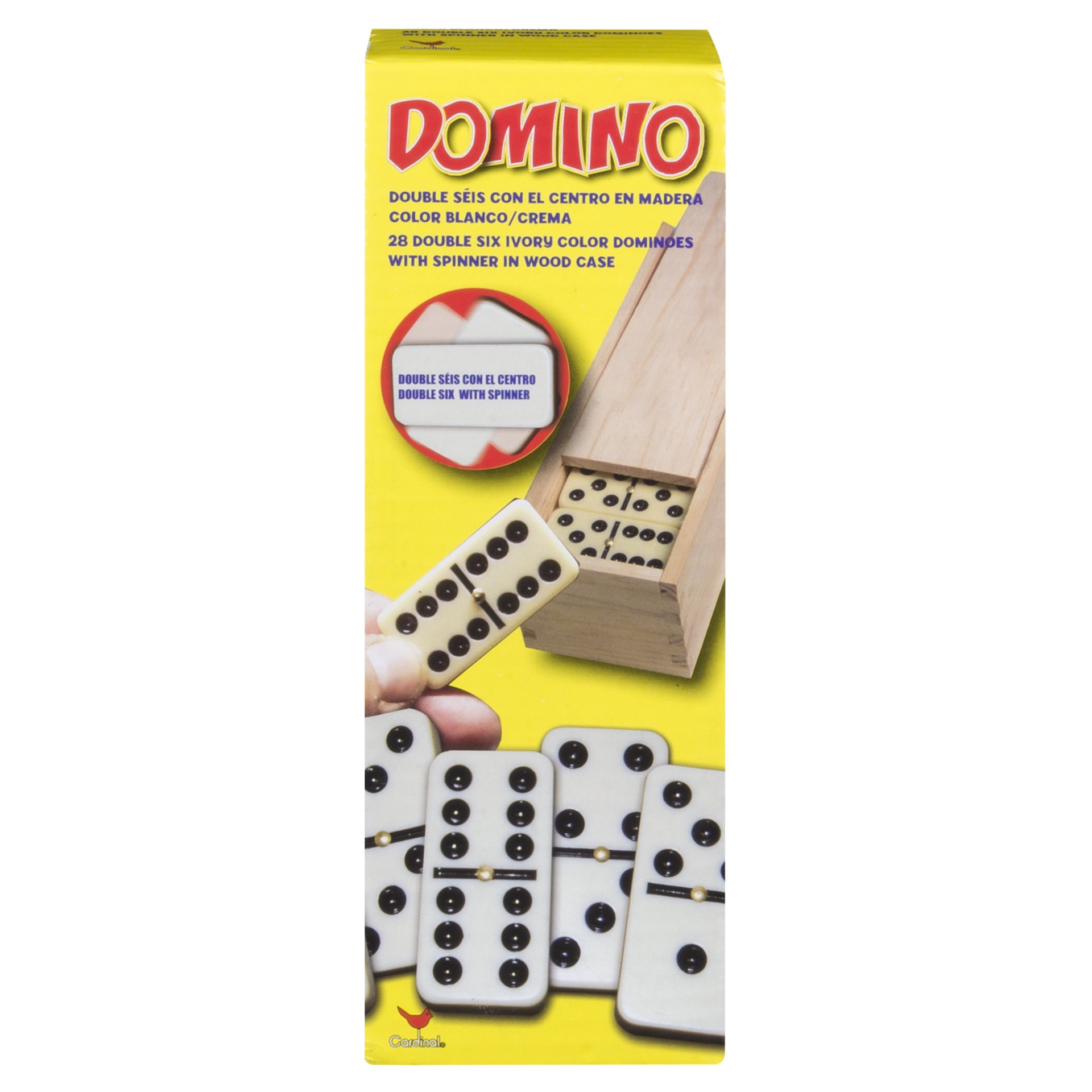 slide 1 of 2, Spin Master Double Six Dominoes in Wooden Case, 1 ct