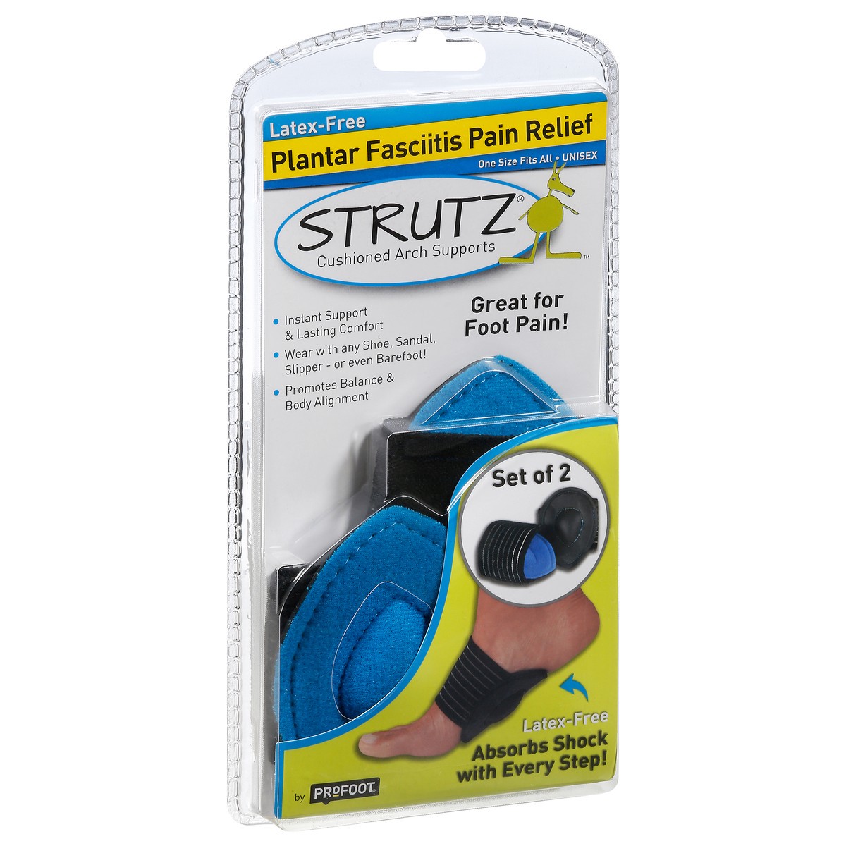 slide 2 of 9, PROFOOT Strutz Cushioned Arch Supports, 1 pair