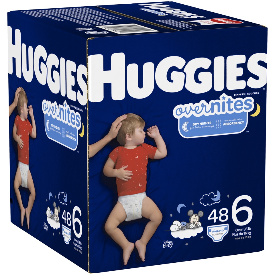 slide 2 of 3, Huggies Disposable Overnight Diapers - Size 6 - 42ct, 54 ct