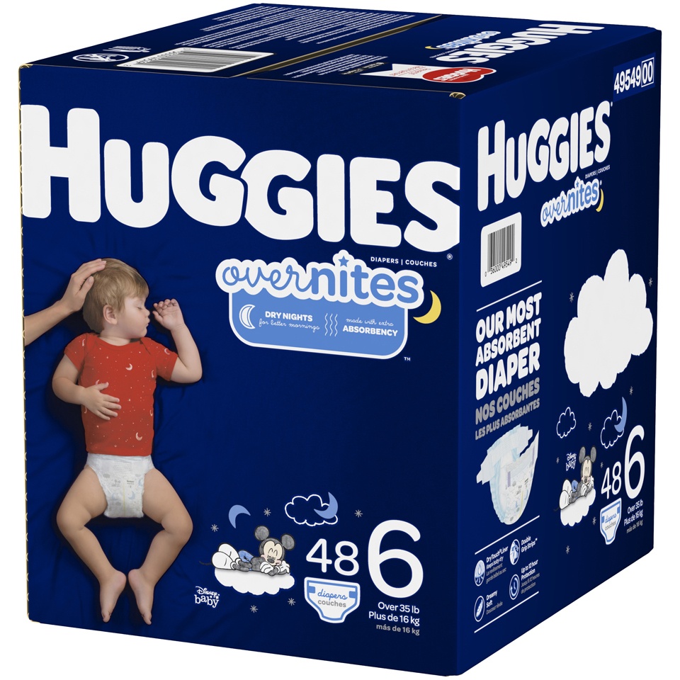 slide 3 of 3, Huggies Disposable Overnight Diapers - Size 6 - 42ct, 54 ct