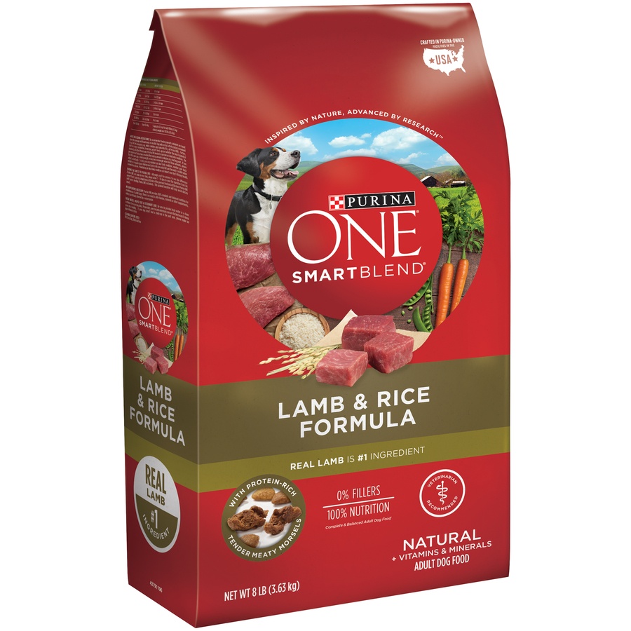 slide 5 of 9, Purina One Smartblend Lamb Rice Formula Dog Food, 8 lb
