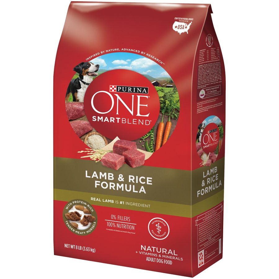 slide 6 of 9, Purina One Smartblend Lamb Rice Formula Dog Food, 8 lb