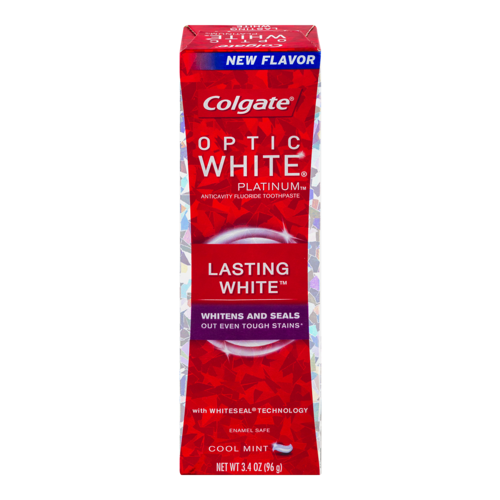 slide 1 of 1, Colgate Optic White Platinum White & Radiant Crystal Mint Toothpaste, 3.4 oz