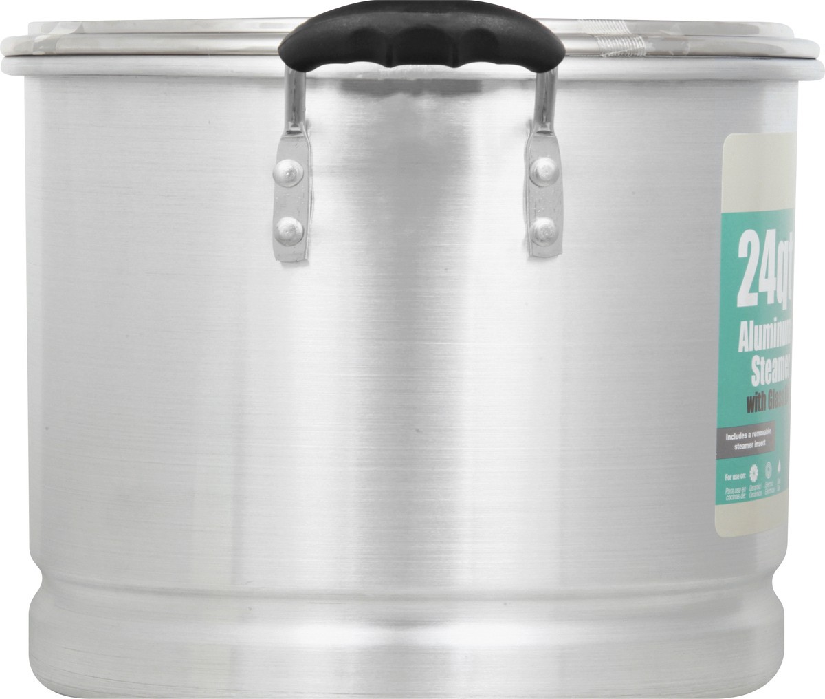 slide 5 of 10, Victoria Aluminum 24 Quart Steamer with Glass Lid 1 ea, 1 ct