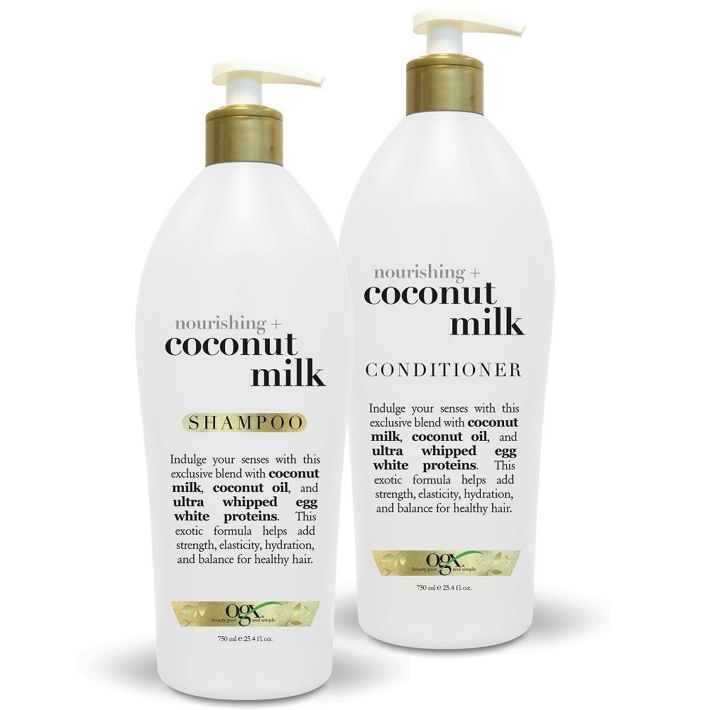 slide 2 of 2, OGX Nourishing Coconut Milk Moisturizing Shampoo for Strong & Healthy Hair - 25.4 fl oz, 25.4 oz