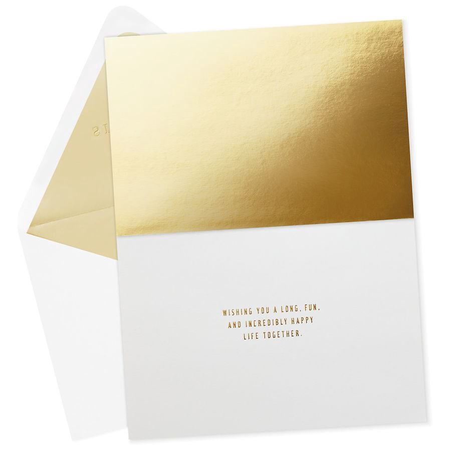 slide 4 of 5, Hallmark Signature Wedding Card (Wishing You a Happy Life Together) E30, 1 ct