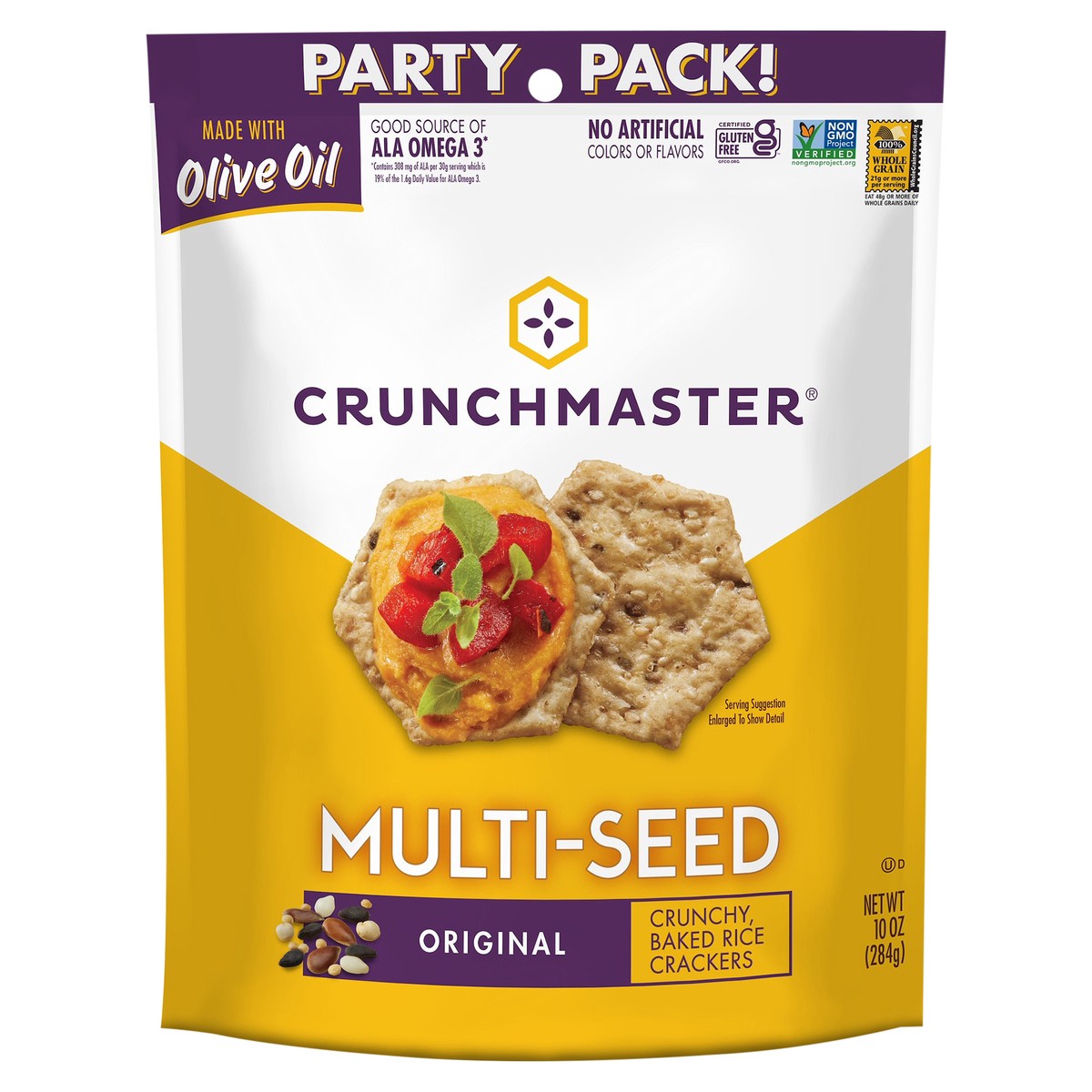 slide 1 of 1, Crunchmaster Crunch Master Multi-Seed Original Crackers, 10 oz