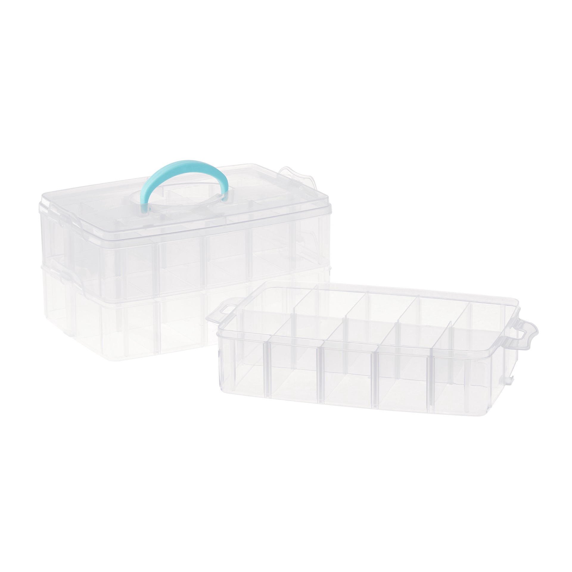 slide 2 of 3, Adjustable Snap Box Jewelry Organizer By Bead Landing, 10 in x 6.5 in x 7.2 in