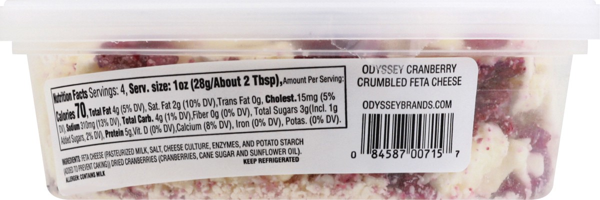 slide 8 of 11, Odyssey Greek Style Cranberry Feta Cheese 4 oz, 4 oz