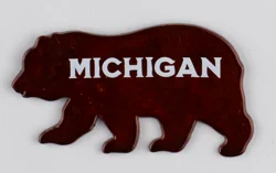 Metal Michigan Bear Magnet