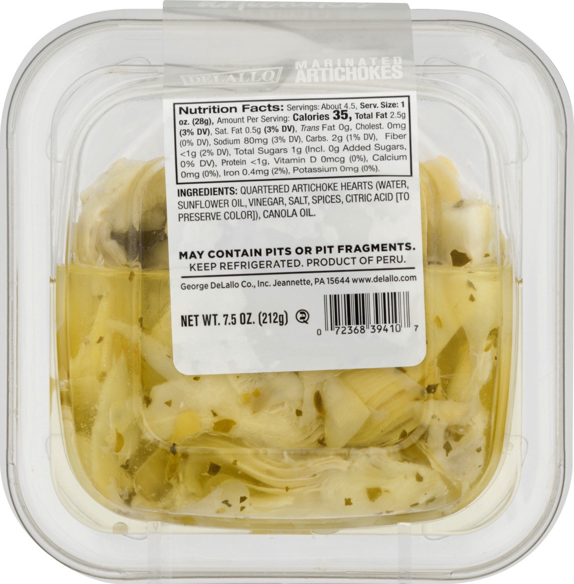 slide 2 of 11, DeLallo Marinated Artichokes, 7.5 oz