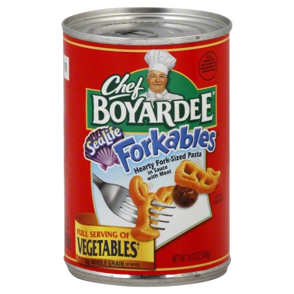 slide 1 of 1, Chef Boyardee Sea Life Forkables, 15 oz