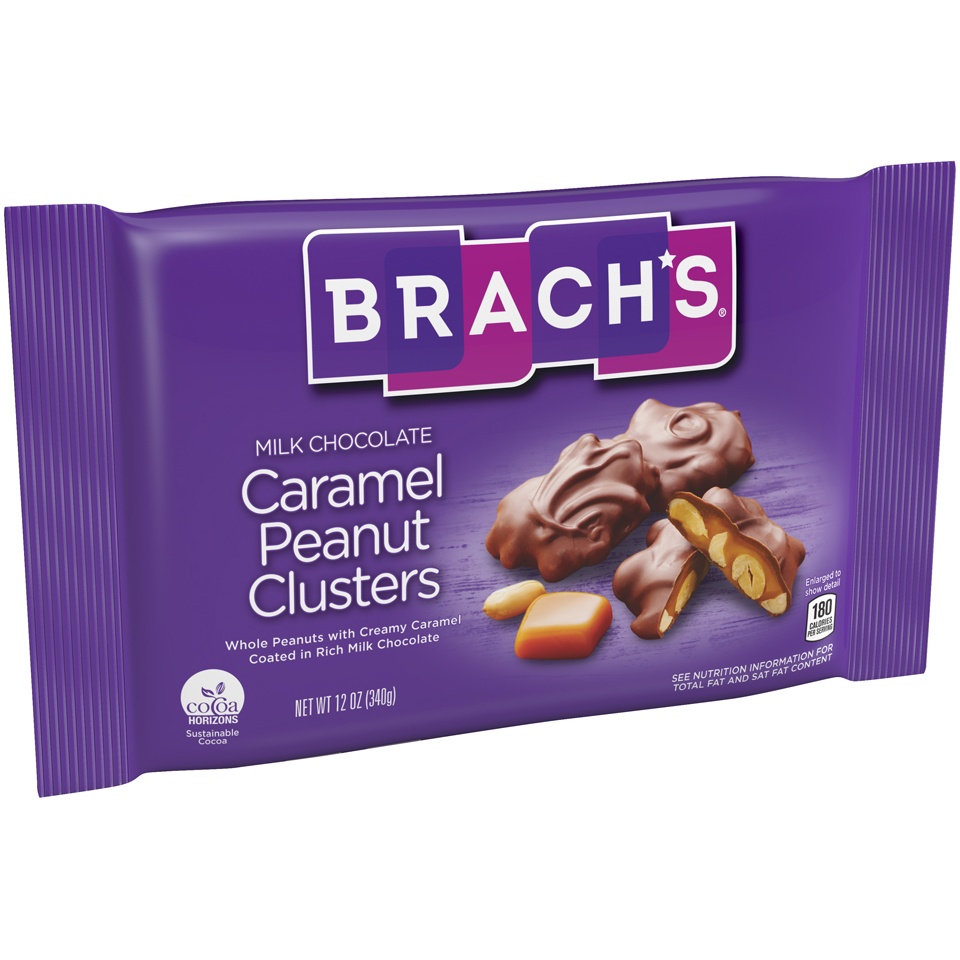 slide 3 of 8, Ferrara Candy Company Brach's Milk Chocolate Caramel Peanut Clusters 12 Oz. Bag, 1 ct